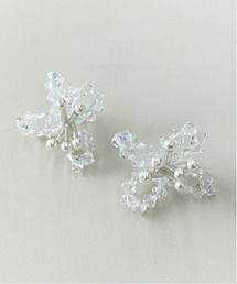 【VINTAGE HOLLYWOOD】PETAL HANDCRAFT EARRING / ヴィンテージハリウッド ペタル ハンドクラフト ビーズ イヤリング ピアス