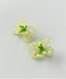 【VINTAGE HOLLYWOOD】PETAL HANDCRAFT EARRING / ヴィンテージハリウッド ペタル ハンドクラフト ビーズ イヤリング ピアス