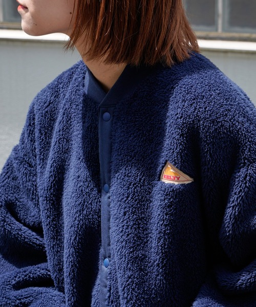 KELTY（ケルティ）の「【ZOZOTOWN限定】【KELTY/ケルティ】別注フロントスナップレトロフリースカーディガン（ノーカラージャケット・メンズ・アイボリー/ベージュ/ブラック/ネイビー・SMALL/MEDIUM/X-LARGE/LARGE）」の12枚目の写真