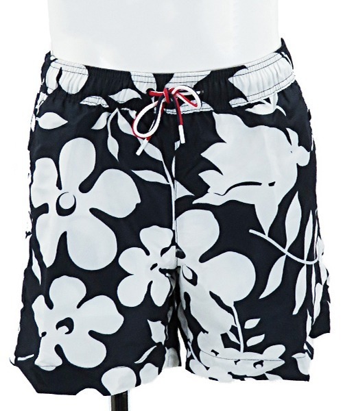 TOMMY HILFIGER（トミーヒルフィガー）の「【TOMMY HILFIGER/トミーヒルフィガー】フラワーパターン スイムショーツ（水着・メンズ・ネイビー/レッド・S/M/L）」の7枚目の写真