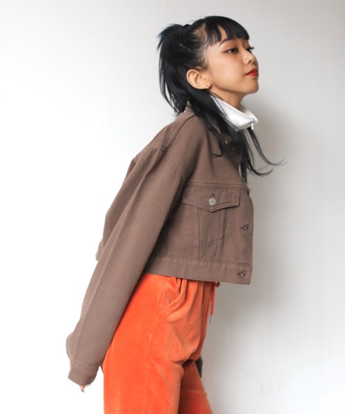 ショート デニムジャケット S〜XL シャギー SHAGGIE（シャギー）の「カラーデニムショートジャケット
