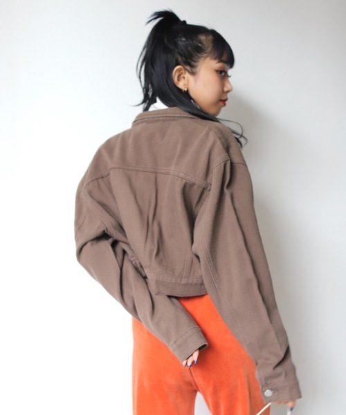 【シャギー】袖なしデニムジャケット　SHAGGIE ヴィンテージ　古着 USA古着 60s～70s フード付き ジップデニムジャケット ヒッピー