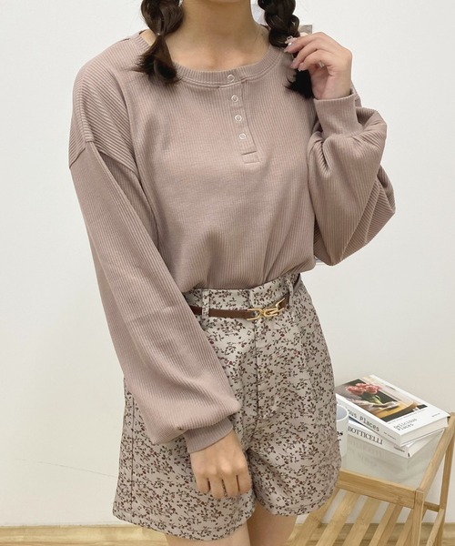 apres jour(アプレジュール)の「袖ボリュームヘンリプルオーバー【ZOZOTOWN限定アイテム】(Tシャツ/カットソー・レディース・アイボリー/モカ/グリーン/ブラック・フリー/X-LARGE)」の19枚目の写真