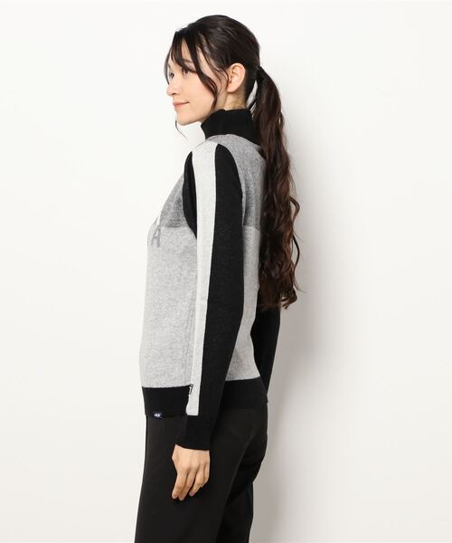 FILA(フィラ)の「【FILA GOLF/フィラゴルフ】フロントロゴ クレイジーパターン ハイネック セーター(ニット/セーター・レディース・カーキ/ブラック/ネイビー・M/LL/L)」の10枚目の写真