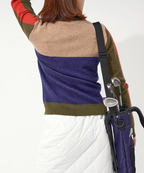 FILA(フィラ)の「【FILA GOLF/フィラゴルフ】フロントロゴ クレイジーパターン ハイネック セーター(ニット/セーター・レディース・カーキ/ブラック/ネイビー・M/LL/L)」の6枚目の写真