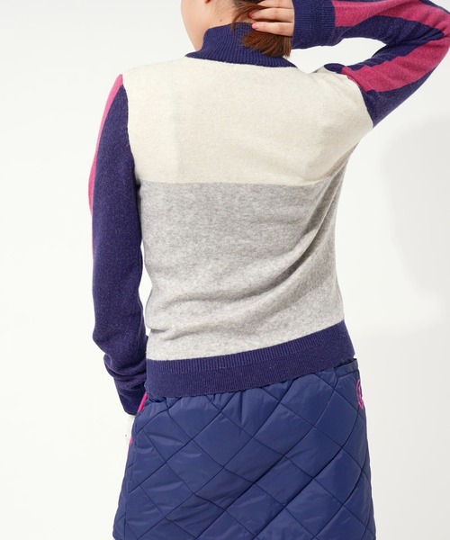 FILA(フィラ)の「【FILA GOLF/フィラゴルフ】フロントロゴ クレイジーパターン ハイネック セーター(ニット/セーター・レディース・カーキ/ブラック/ネイビー・M/LL/L)」の5枚目の写真