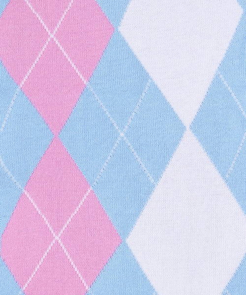 WC(ダブル シー)の「アーガイルニットカーディガン(カーディガン/ボレロ・レディース・ネイビー/サックスブルー/ブラック×ホワイト/ブラック×ブルー・FREE)」の9枚目の写真