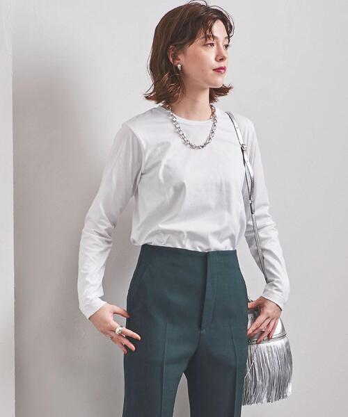 UNITED ARROWS（ユナイテッドアローズ）の「＜UNITED ARROWS＞Ｃ ロングスリーブ カットソー Ｗ（Tシャツ/カットソー・レディース・ピンク/ブラック/ホワイト・FREE）」の2枚目の写真