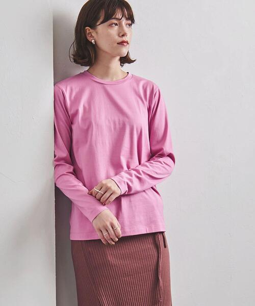 UNITED ARROWS（ユナイテッドアローズ）の「＜UNITED ARROWS＞Ｃ ロングスリーブ カットソー Ｗ（Tシャツ/カットソー・レディース・ピンク/ブラック/ホワイト・FREE）」の3枚目の写真