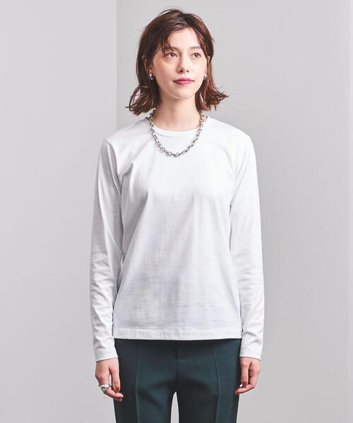 UNITED ARROWS（ユナイテッドアローズ）の「＜UNITED ARROWS＞Ｃ ロングスリーブ カットソー Ｗ（Tシャツ/カットソー・レディース・ピンク/ブラック/ホワイト・FREE）」の4枚目の写真