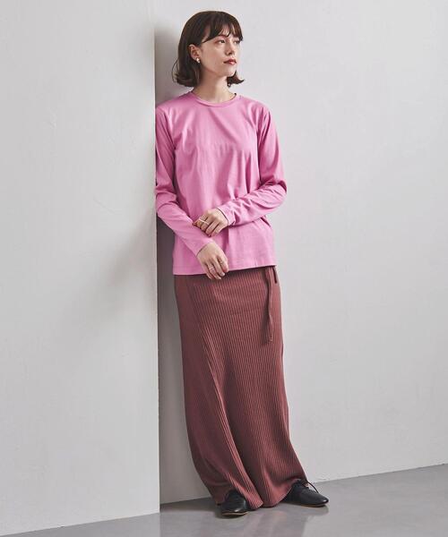 UNITED ARROWS（ユナイテッドアローズ）の「＜UNITED ARROWS＞Ｃ ロングスリーブ カットソー Ｗ（Tシャツ/カットソー・レディース・ピンク/ブラック/ホワイト・FREE）」の9枚目の写真