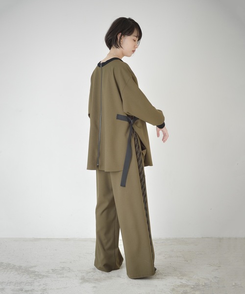 La SRIC（ラスリック）の「La SRIC / フロッキーサイドラインPT【セットアップ可】（その他パンツ・レディース・カーキ/キャメル・38）」の15枚目の写真