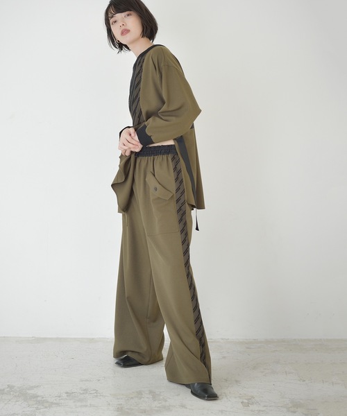 La SRIC（ラスリック）の「La SRIC / フロッキーサイドラインPT【セットアップ可】（その他パンツ・レディース・カーキ/キャメル・38）」の12枚目の写真