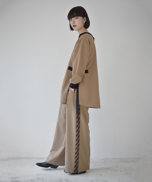 La SRIC（ラスリック）の「La SRIC / フロッキーサイドラインPT【セットアップ可】（その他パンツ・レディース・カーキ/キャメル・38）」の8枚目の写真