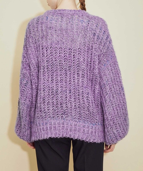 MADEMOISELLE ROPE'(マドモアゼル ロペ)の「ミックスヤーンモヘヤニット(ニット/セーター・レディース・パープル/オフホワイト・38)」の13枚目の写真