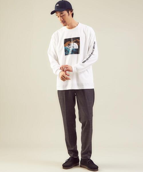 THE NORTH FACE（ザノースフェイス）の「＜THE NORTH FACE（ザ ノースフェイス）＞長袖 デジタルロゴ Tシャツ（Tシャツ/カットソー・メンズ・ブラック/ホワイト・M/XL/L）」の7枚目の写真