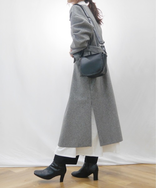 AZUL ENCANTO（アズールエンカント）の「ダブルフェイスノーカラーコート（その他アウター・レディース・ベージュ/ブラウン/グレー/アイボリー・FREE）」の19枚目の写真