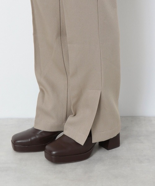 Heather（ヘザー）の「スリムフィットアッタカストレートパンツ　238828（スラックス・レディース・ブラック/ブルー/ベージュ/オレンジ/ピンク/グリーン/スカイブルー/ベージュ系その他/イエロー・L/S/M/XS）」の19枚目の写真