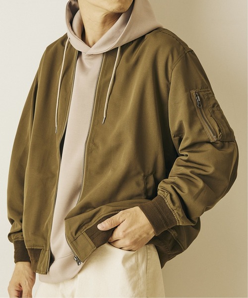 417 EDIFICE（フォーワンセブンエディフィス）の「グログラン MA-1（MA-1・メンズ・ネイビー/ブラウン/カーキ・SMALL/MEDIUM/LARGE）」の3枚目の写真