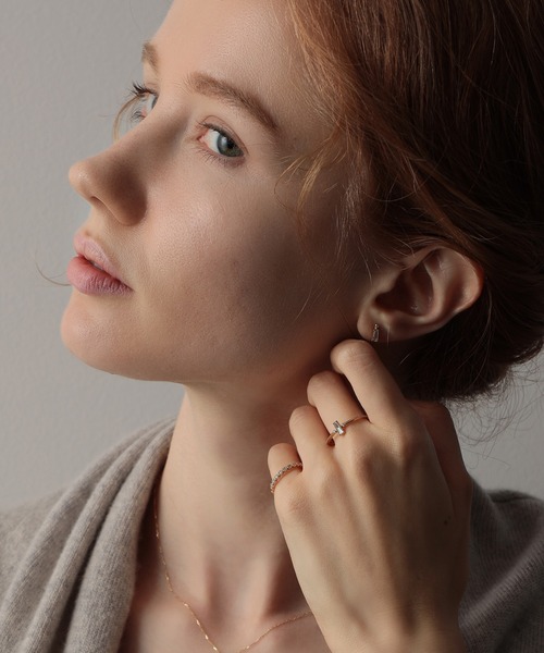 agete アガット K18ピアス agete/アガット】K18ピアス フープピアス