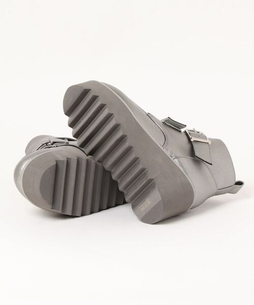 Elvis Luce（エルビスルーチェ）の「ElvisLuce(エルビスルーチェ) シャークソール厚底スニーカー ブーツ（ブーツ・レディース・ブラック/ガンメタ/ブラック系その他・LL/L/M/S）」の5枚目の写真