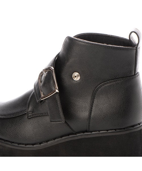 Elvis Luce（エルビスルーチェ）の「ElvisLuce(エルビスルーチェ) シャークソール厚底スニーカー ブーツ（ブーツ・レディース・ブラック/ガンメタ/ブラック系その他・LL/L/M/S）」の14枚目の写真