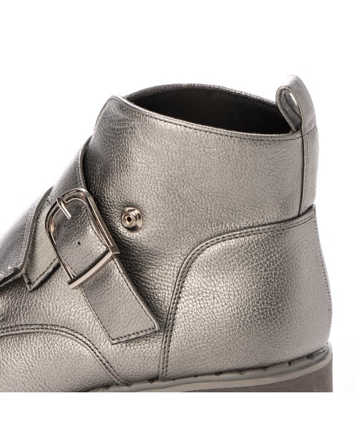 Elvis Luce（エルビスルーチェ）の「ElvisLuce(エルビスルーチェ) シャークソール厚底スニーカー ブーツ（ブーツ・レディース・ブラック/ガンメタ/ブラック系その他・LL/L/M/S）」の16枚目の写真