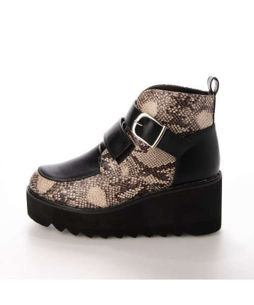 Elvis Luce（エルビスルーチェ）の「ElvisLuce(エルビスルーチェ) シャークソール厚底スニーカー ブーツ（ブーツ・レディース・ブラック/ガンメタ/ブラック系その他・LL/L/M/S）」の18枚目の写真