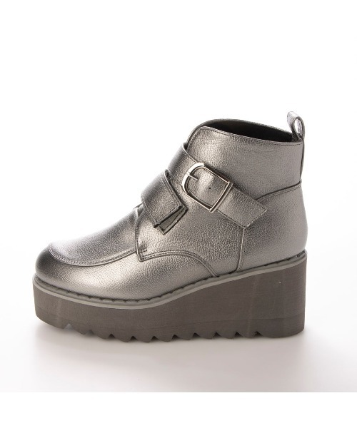 Elvis Luce（エルビスルーチェ）の「ElvisLuce(エルビスルーチェ) シャークソール厚底スニーカー ブーツ（ブーツ・レディース・ブラック/ガンメタ/ブラック系その他・LL/L/M/S）」の19枚目の写真