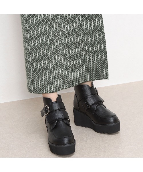 Elvis Luce（エルビスルーチェ）の「ElvisLuce(エルビスルーチェ) シャークソール厚底スニーカー ブーツ（ブーツ・レディース・ブラック/ガンメタ/ブラック系その他・LL/L/M/S）」の21枚目の写真