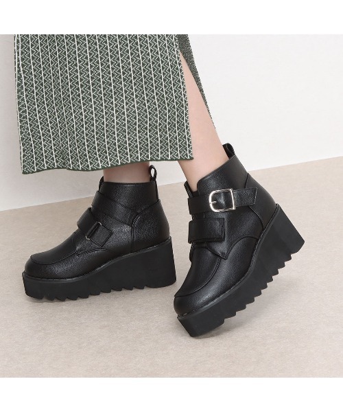 Elvis Luce（エルビスルーチェ）の「ElvisLuce(エルビスルーチェ) シャークソール厚底スニーカー ブーツ（ブーツ・レディース・ブラック/ガンメタ/ブラック系その他・LL/L/M/S）」の22枚目の写真