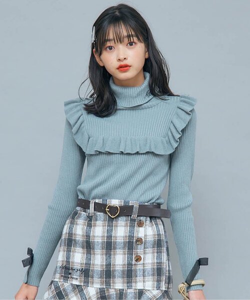 algy（アルジー）の「フリルリブニット（ニット/セーター）」 - WEAR