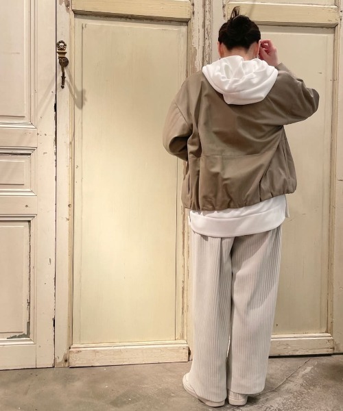 BEARDSLEY（ビアズリー）の「より滑らかな素材を使用 Newレザーブルゾン（ブルゾン・レディース・ブラウン/ブラック/ベージュ・1/0）」の14枚目の写真