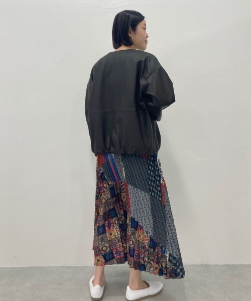 BEARDSLEY（ビアズリー）の「より滑らかな素材を使用 Newレザーブルゾン（ブルゾン・レディース・ブラウン/ブラック/ベージュ・1/0）」の7枚目の写真