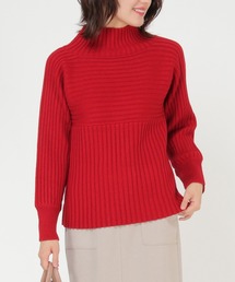 ikka | 7Gワイドリブ切り替えプルオーバー(ニット/セーター)