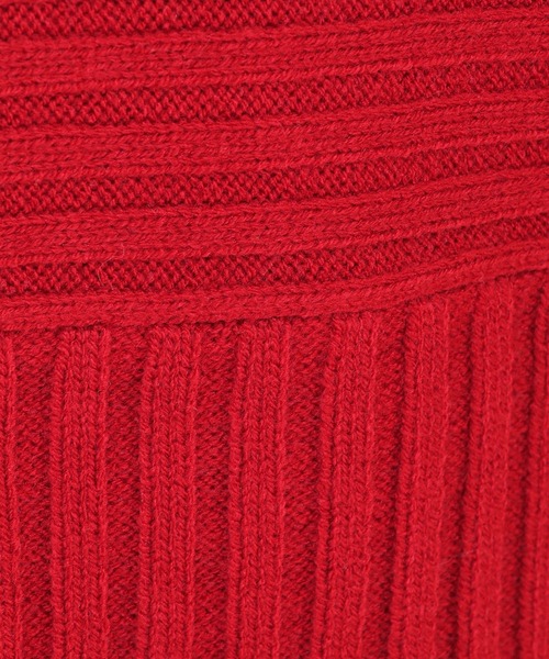 ikka（イッカ）の「7Gワイドリブ切り替えプルオーバー（ニット/セーター・レディース・ダークグリーン/ベージュ/レッド・M/L）」の15枚目の写真