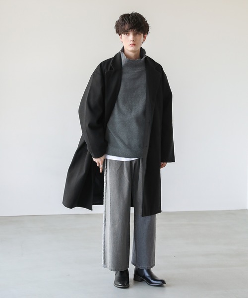 ASTRONOMY(アストロノミー)の「オーバーサイズウォッシャブル袖ボリュームタートルネックニット(ニット/セーター・メンズ・ブラック/ダークグリーン/ネイビー/ブラウン/チャコール/ベージュ系/グレー系/ブルーグレー/アイボリー/グレー・S/M/L/XL)」の13枚目の写真