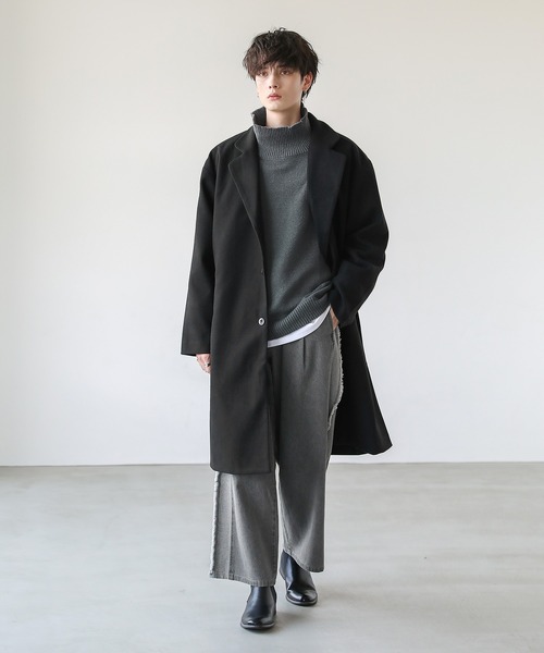 ASTRONOMY(アストロノミー)の「オーバーサイズウォッシャブル袖ボリュームタートルネックニット(ニット/セーター・メンズ・ブラック/ダークグリーン/ネイビー/ブラウン/チャコール/ベージュ系/グレー系/ブルーグレー/アイボリー/グレー・S/M/L/XL)」の12枚目の写真