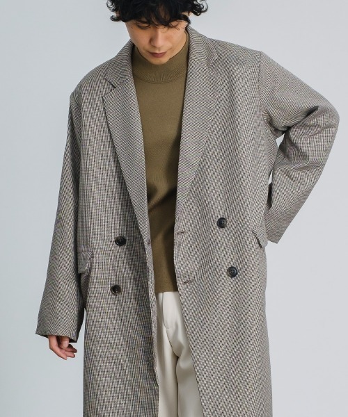 improves(インプローブス)の「T/R オーバーサイズ ダブルブレスト チェスターコート(チェスターコート・メンズ・ブラック/ブラウン/A/グレイッシュベージュ/B・LARGE/MEDIUM)」の5枚目の写真