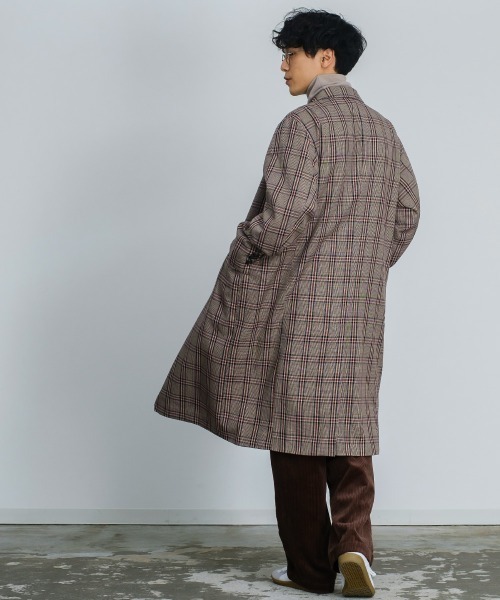 improves(インプローブス)の「T/R オーバーサイズ ダブルブレスト チェスターコート(チェスターコート・メンズ・ブラック/ブラウン/A/グレイッシュベージュ/B・LARGE/MEDIUM)」の6枚目の写真