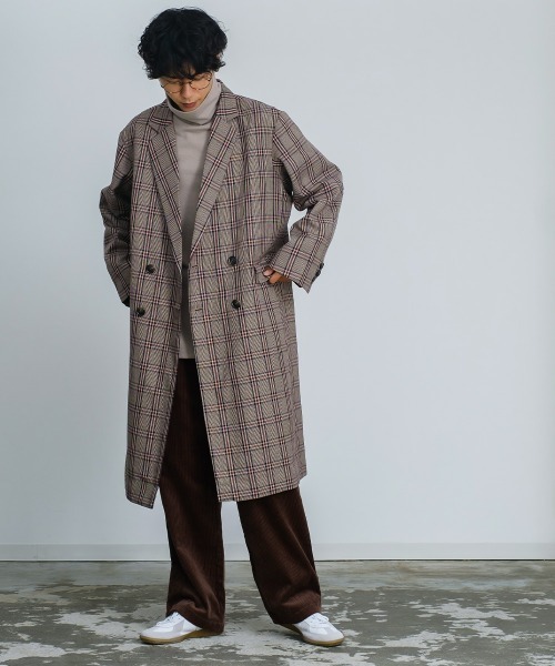improves(インプローブス)の「T/R オーバーサイズ ダブルブレスト チェスターコート(チェスターコート・メンズ・ブラック/ブラウン/A/グレイッシュベージュ/B・LARGE/MEDIUM)」の8枚目の写真