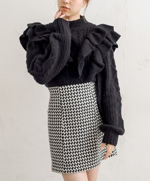 OLIVE des OLIVE | フリルケーブルニット(ニット/セーター)