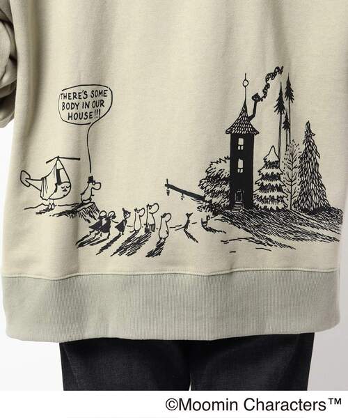 MOOMIN(ムーミン)の「◆MOOMIN ムーミン / バックプリント 裏毛フーディー(パーカー・レディース・ライトブルー/グレー/ベージュ/アイボリー/ブラック・99)」の10枚目の写真