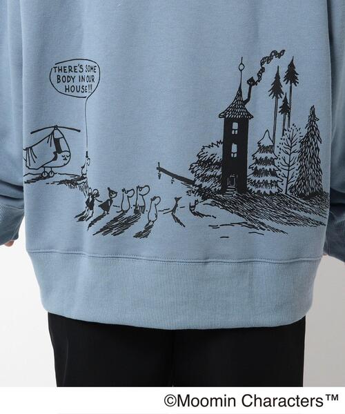MOOMIN(ムーミン)の「◆MOOMIN ムーミン / バックプリント 裏毛フーディー(パーカー・レディース・ライトブルー/グレー/ベージュ/アイボリー/ブラック・99)」の18枚目の写真