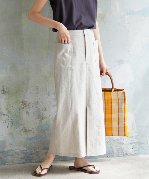 フレンチリネンタイトスカート　SLOBEIENA スローブイエナ　新品未使用 フレンチリネンタイトスカート SLOBEIENA スローブイエナ 新品未使用