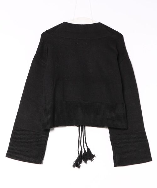 PARKS TOKYO SELECT（パークストウキョウセレクト）の「【Nora Lily】（IV）Short Knit Robe（Tシャツ/カットソー・レディース・ブラック/ブラウン/ベージュ・FREE）」の4枚目の写真
