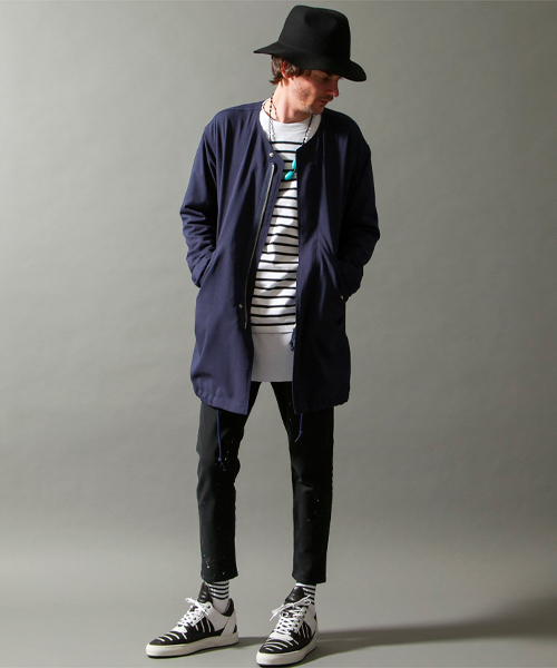 MONKEY TIME（モンキータイム）の「＜monkey time＞ ∴ PE/TRO NO/COLLAR COAT/コート ◆（その他アウター・メンズ・ネイビー・SMALL/LARGE/MEDIUM）」の9枚目の写真