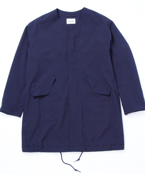 MONKEY TIME（モンキータイム）の「＜monkey time＞ ∴ PE/TRO NO/COLLAR COAT/コート ◆（その他アウター・メンズ・ネイビー・SMALL/LARGE/MEDIUM）」の2枚目の写真