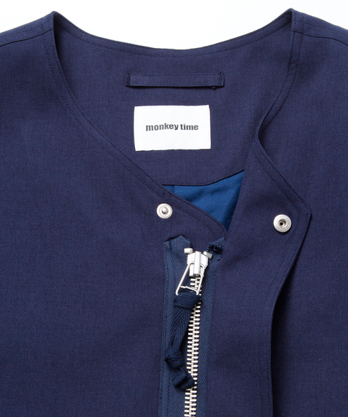 MONKEY TIME（モンキータイム）の「＜monkey time＞ ∴ PE/TRO NO/COLLAR COAT/コート ◆（その他アウター・メンズ・ネイビー・SMALL/LARGE/MEDIUM）」の3枚目の写真