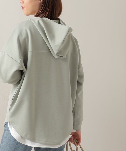 frames RAY CASSIN（フレームスレイカズン）の「ダンボール変形ポケ付きドルマンパーカー（パーカー・レディース・ブラック/グリーン/キナリ・FREE）」の7枚目の写真